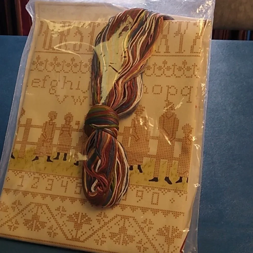 Colonial Sampler Cross Stitch Kit - Multicolor - Picture 2 of 3